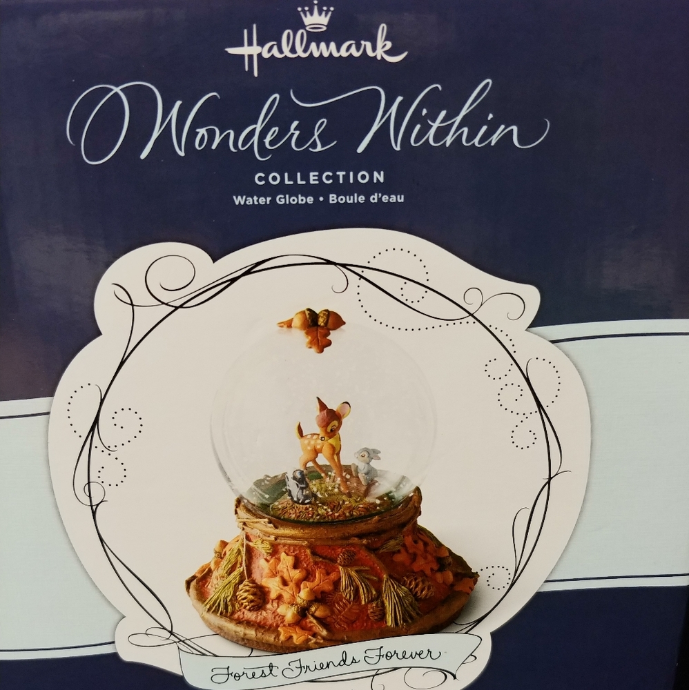 Hallmark & Disney Bambi Forest Friends Water Globe
